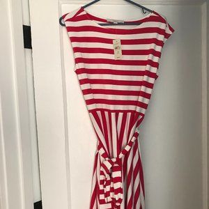 NEVER WORN LOFT candy striped dress